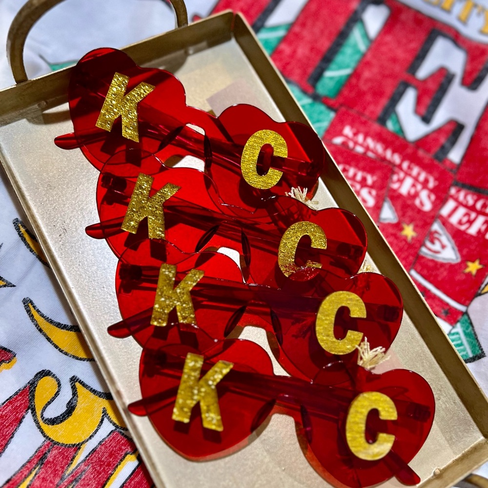 Kansas City Chiefs Acrylic Red Party Shades‼️🤩